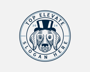 Top Hat Fashion Dog logo design