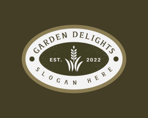 Wheat Grass Emblem logo design