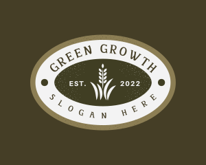 Wheat Grass Emblem logo design