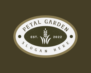 Wheat Grass Emblem logo design