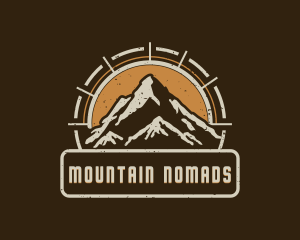 Trekking Hiking Mountain logo design