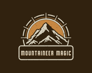 Trekking Hiking Mountain logo design