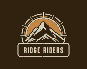 Trekking Hiking Mountain logo design