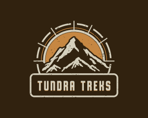 Trekking Hiking Mountain logo design