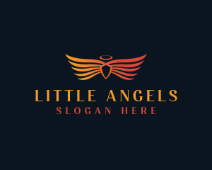 Angel Wings Shield logo design