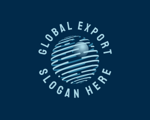 Modern Tech Globe logo design