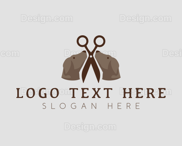 Pet Dog Grooming Logo