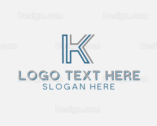 Modern Geometric Letter K Logo