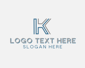 Modern Geometric Letter K logo