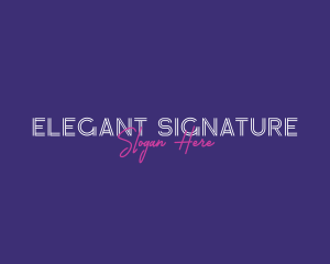 Neon Signature Business logo design