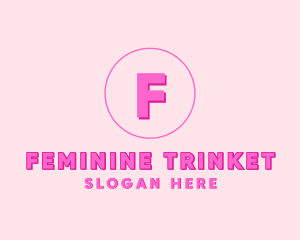 Feminine Cosmetics Makeup Boutique logo design