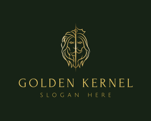 Golden Lion King logo design