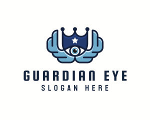 Eye Crown Wings logo design