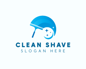 Cleaning Sanitize Squeegee logo design