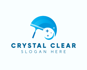 Cleaning Sanitize Squeegee logo design