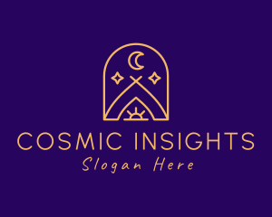 Cosmic Camping Tent logo design