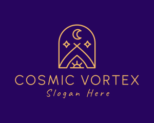 Cosmic Camping Tent logo design