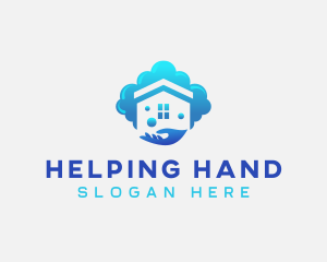 Cleaning Hand Sanitation logo design