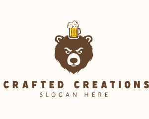 Bear Beer Mug logo design