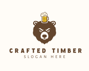 Bear Beer Mug logo design