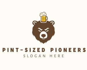 Bear Beer Mug logo design