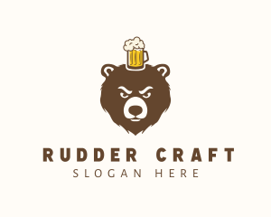 Bear Beer Mug logo design