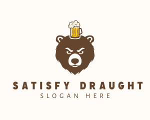 Bear Beer Mug logo design