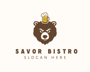 Bear Beer Mug logo design