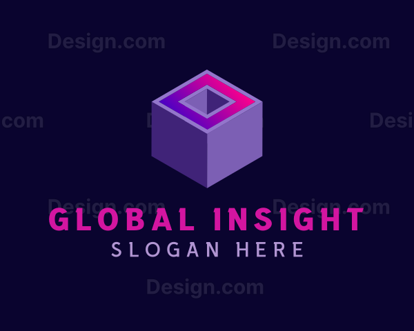 Futuristic 3D Cube Logo