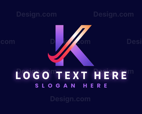 Professional Business Letter K Logo