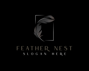 Luxurious Calligrapher Feather logo