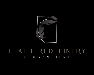 Luxurious Calligrapher Feather logo design