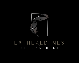Luxurious Calligrapher Feather logo design