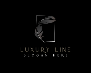 Luxurious Calligrapher Feather logo design