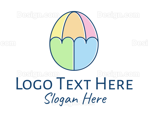 Pastel Egg Umbrella Logo