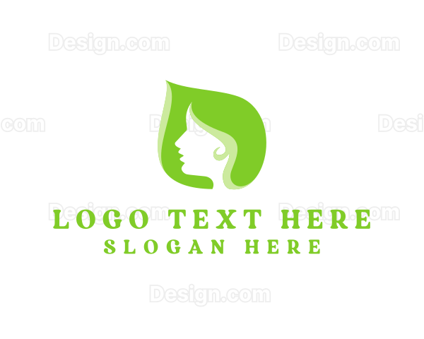 Green Beauty Woman Logo