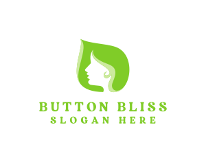 Green Beauty Woman logo design