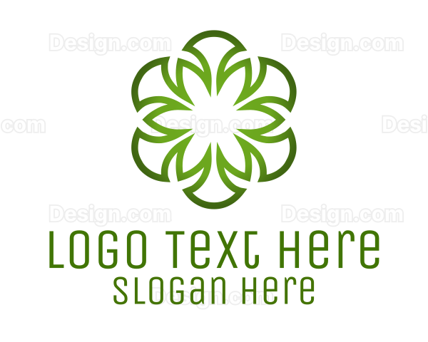 Green Celtic Flower Logo