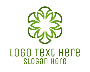Green Celtic Flower logo