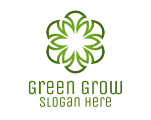 Green Celtic Flower logo design