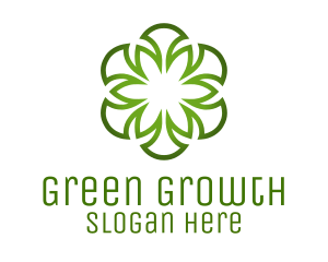 Green Celtic Flower logo design