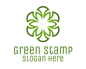 Green Celtic Flower logo design