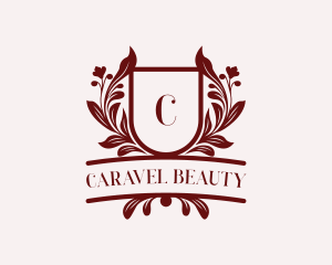 Floral Shield Luxury logo design