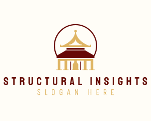 Pagoda Temple Structure logo