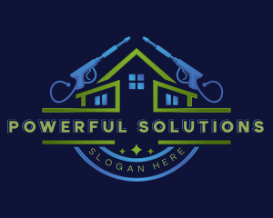 Power Wash House Cleaner logo design