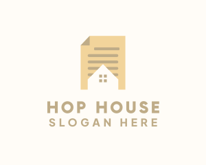 House Paper Document logo design