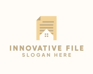 House Paper Document logo design