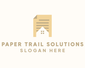 House Paper Document logo design