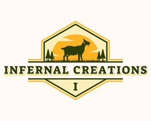 Goat Pasture Livestock logo design