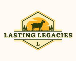 Goat Pasture Livestock logo design